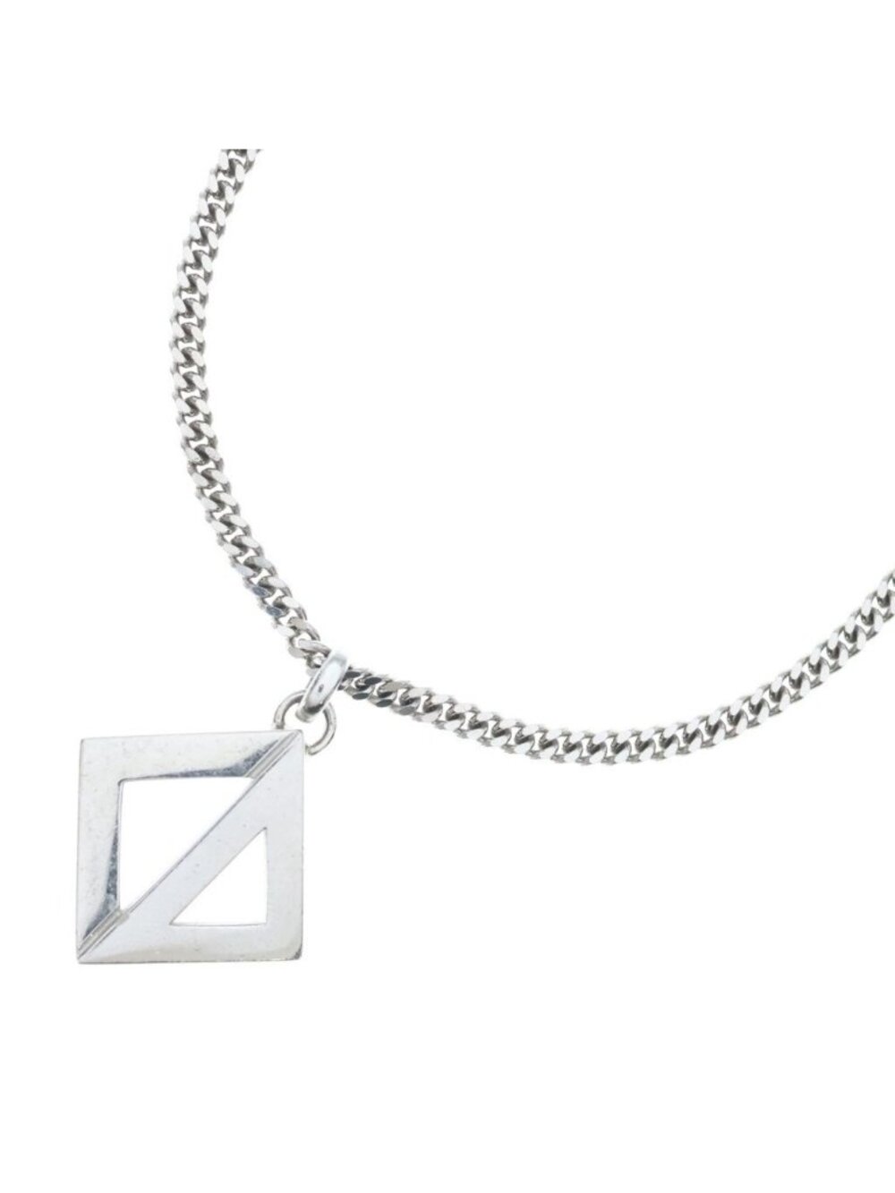 Dior CD Diamond Logo Pendant Silver